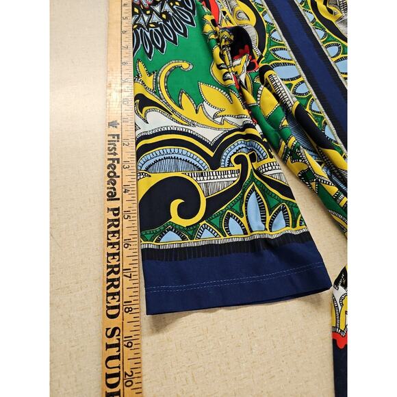 Beige by ECI Geometric Knee Length Shift Dress Womens 8 Boho Nostalgia Classic - Picture 6 of 9